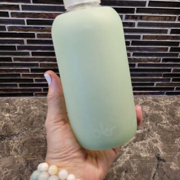 BKR GLASS WATER BOTTLE SET OF (4) HOT PINK BLUE GREEN 16 OZ 500ML YOGA WORKOUT - Picture 8 of 13